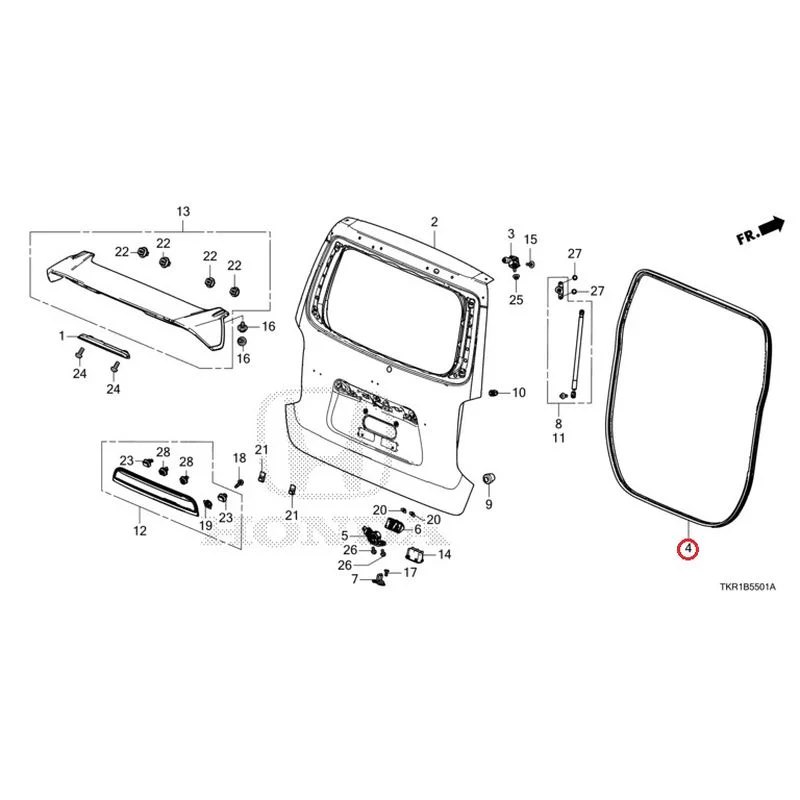 [NEW] JDM HONDA N-WGN CUSTOM JH3 2023 Tailgate (2) GENUINE OEM - Image 5