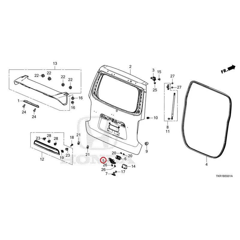 [NEW] JDM HONDA N-WGN CUSTOM JH3 2023 Tailgate (2) GENUINE OEM - Image 6