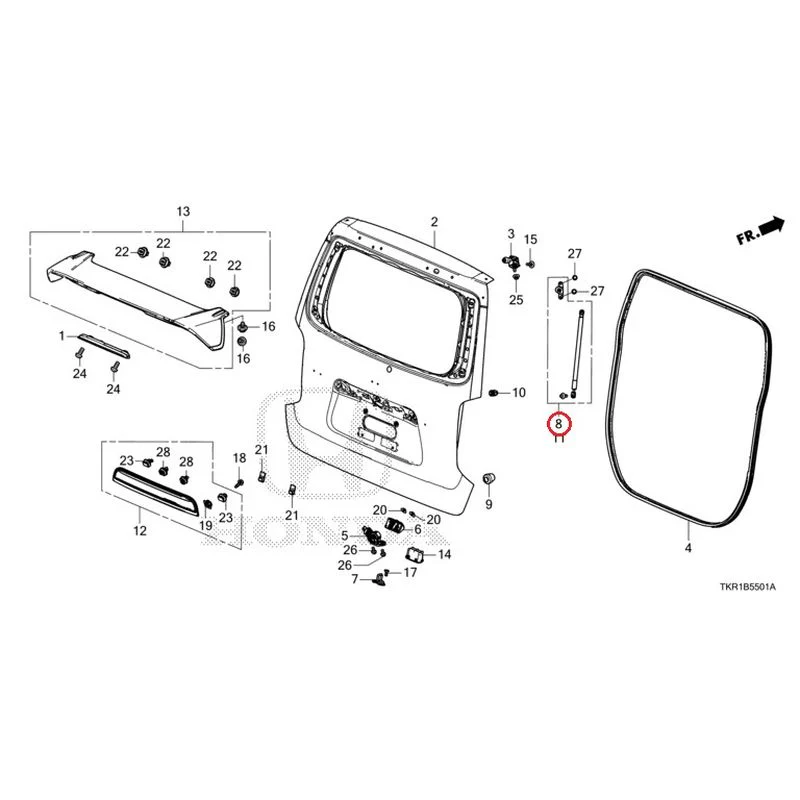 [NEW] JDM HONDA N-WGN CUSTOM JH3 2023 Tailgate (2) GENUINE OEM - Image 9