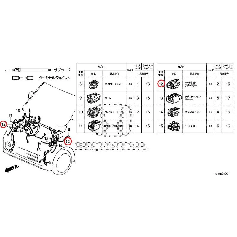 [NEW] JDM HONDA N-WGN JH3 2023 Electrical Connector (Front) (1) GENUINE OEM - Image 11