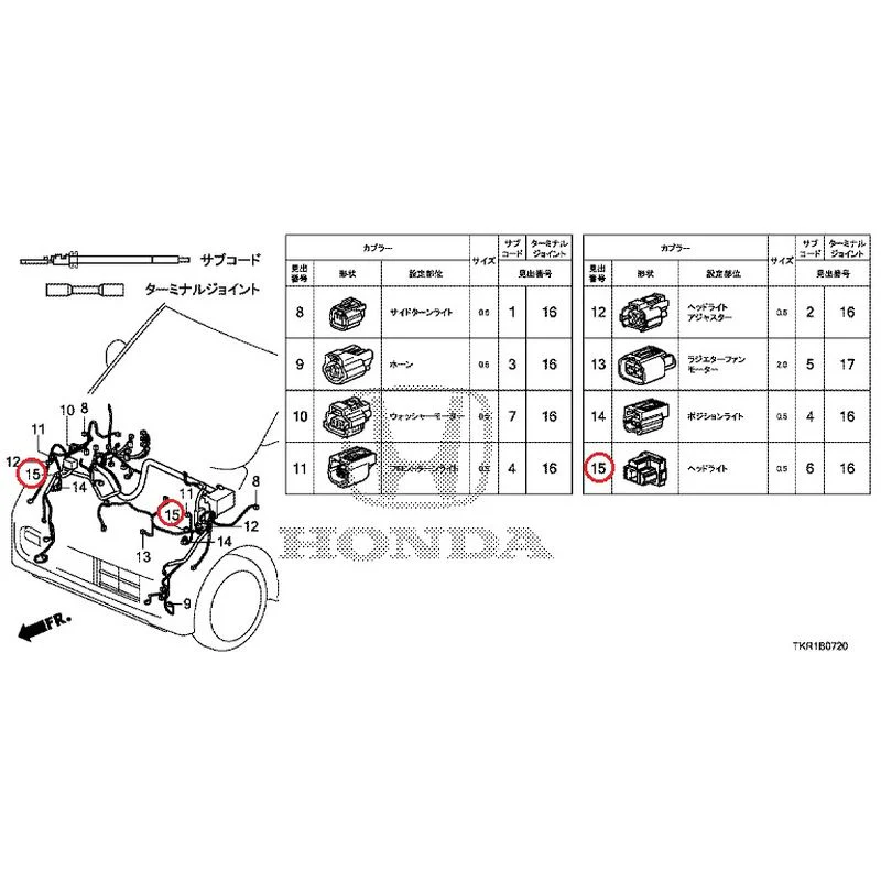 [NEW] JDM HONDA N-WGN JH3 2023 Electrical Connector (Front) (1) GENUINE OEM - Image 14