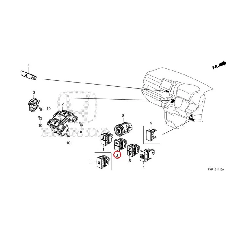 [NEW] JDM HONDA N-WGN JH3 2023 Switches GENUINE OEM - Image 4