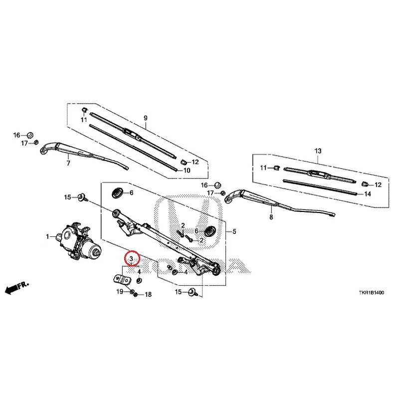 [NEW] JDM HONDA N-WGN JH3 2023 Front Windshield Wiper GENUINE OEM - Image 4