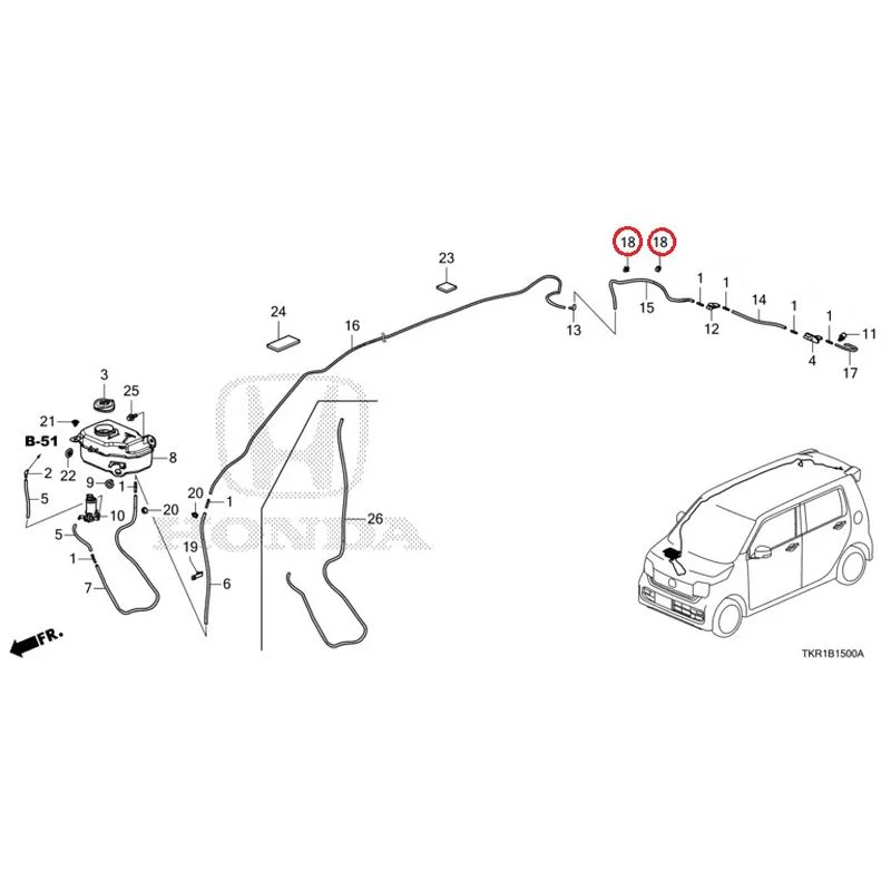 [NEW] JDM HONDA N-WGN JH3 2023 Windshield Washer GENUINE OEM - Image 17