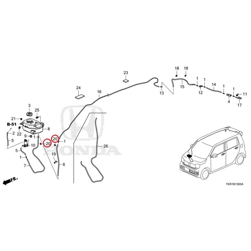 [NEW] JDM HONDA N-WGN JH3 2023 Windshield Washer GENUINE OEM - Image 19