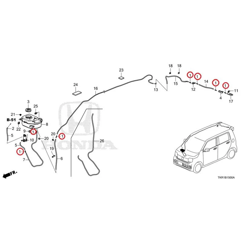 [NEW] JDM HONDA N-WGN JH3 2023 Windshield Washer GENUINE OEM - Image 2