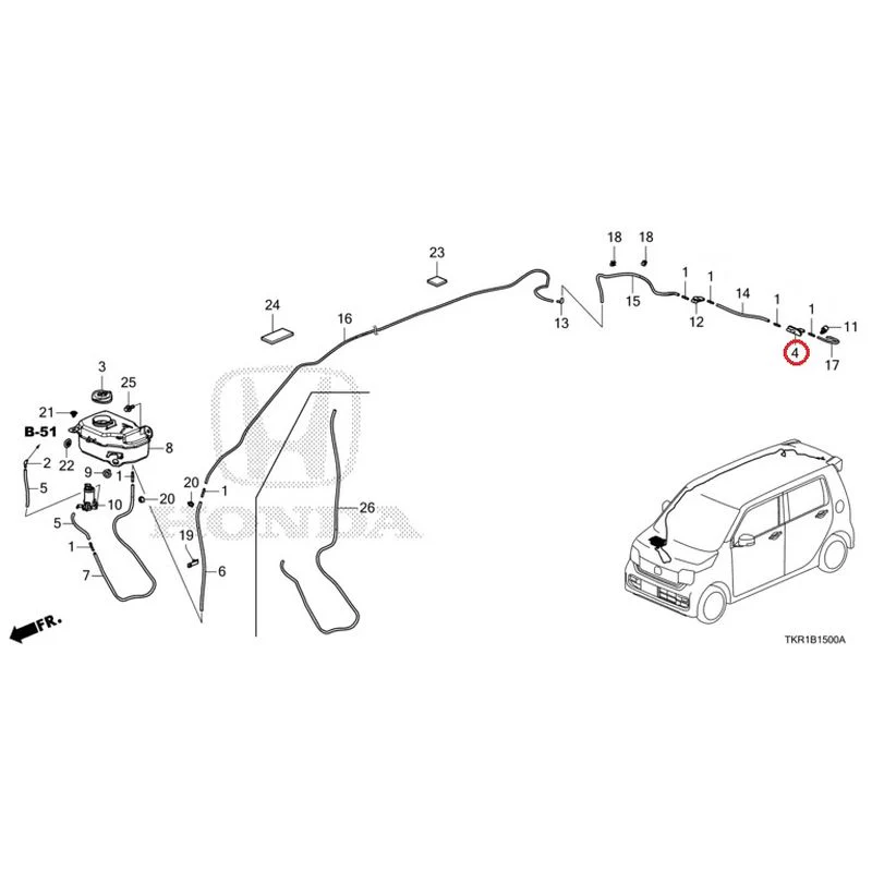 [NEW] JDM HONDA N-WGN JH3 2023 Windshield Washer GENUINE OEM - Image 5
