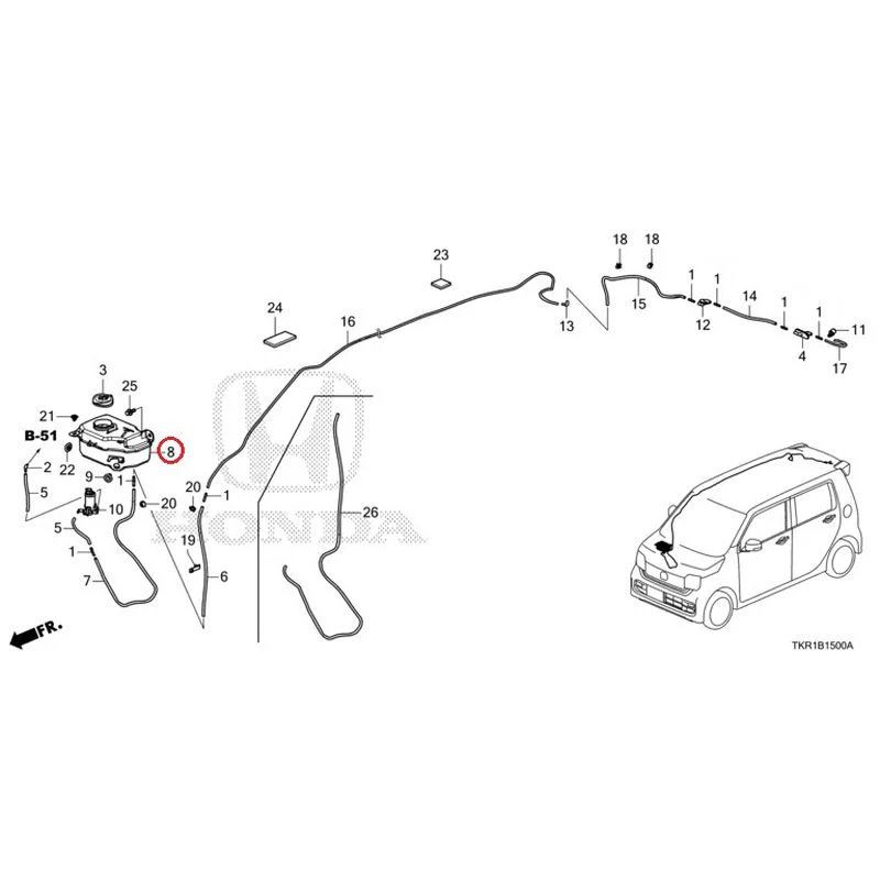 [NEW] JDM HONDA N-WGN JH3 2023 Windshield Washer GENUINE OEM - Image 7