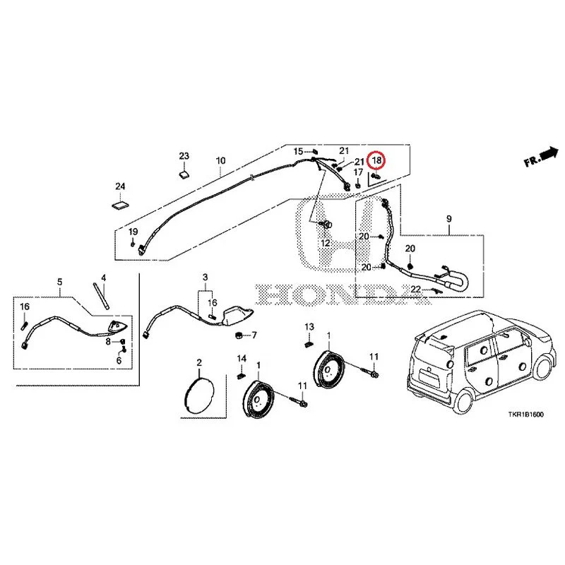 [NEW] JDM HONDA N-WGN JH3 2023 Antenna/Speakers GENUINE OEM - Image 15