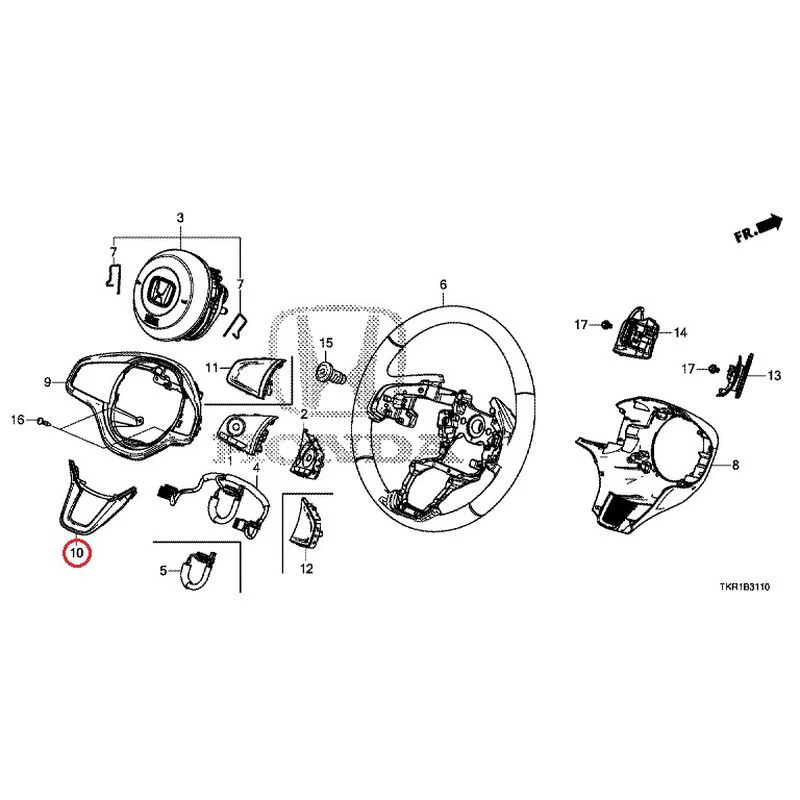 [NEW] JDM HONDA N-WGN JH3 2023 Steering Wheel (SRS) GENUINE OEM - Image 11
