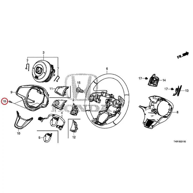 [NEW] JDM HONDA N-WGN JH3 2023 Steering Wheel (SRS) GENUINE OEM - Image 13