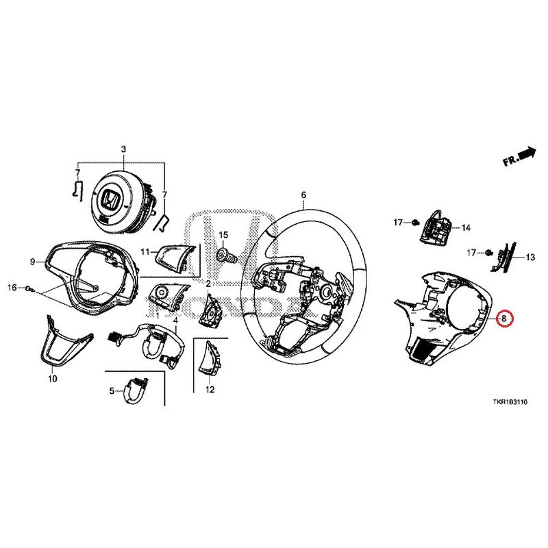 [NEW] JDM HONDA N-WGN JH3 2023 Steering Wheel (SRS) GENUINE OEM - Image 9