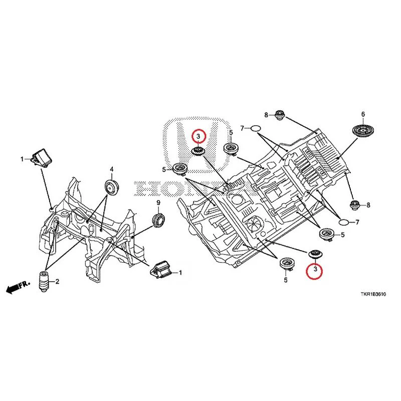 [NEW] JDM HONDA N-WGN JH3 2023 Grommets (Front) GENUINE OEM - Image 3