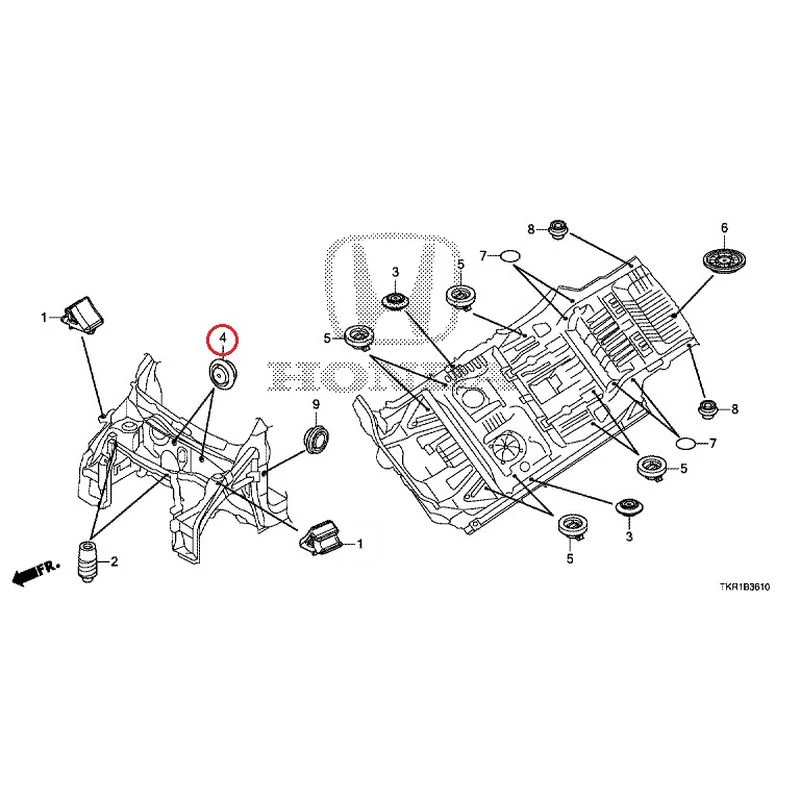 [NEW] JDM HONDA N-WGN JH3 2023 Grommets (Front) GENUINE OEM - Image 4