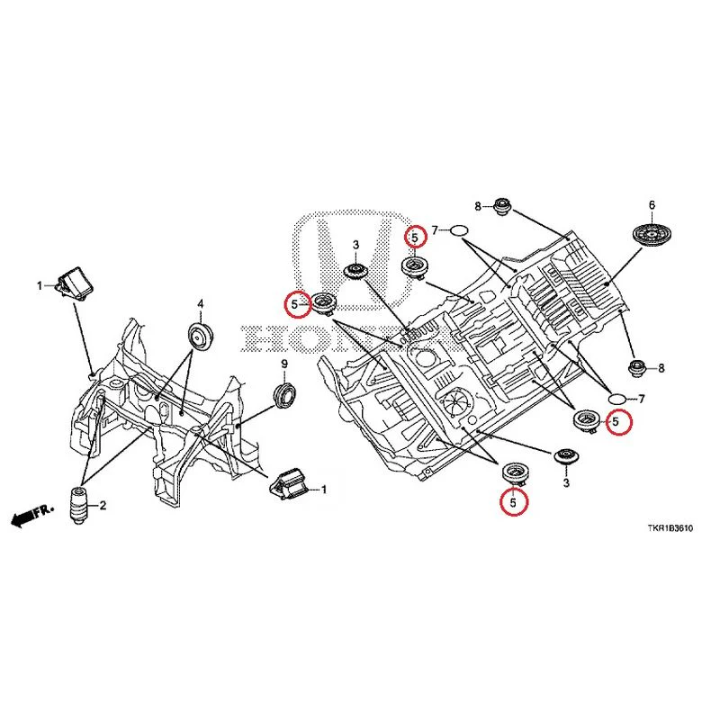[NEW] JDM HONDA N-WGN JH3 2023 Grommets (Front) GENUINE OEM - Image 5