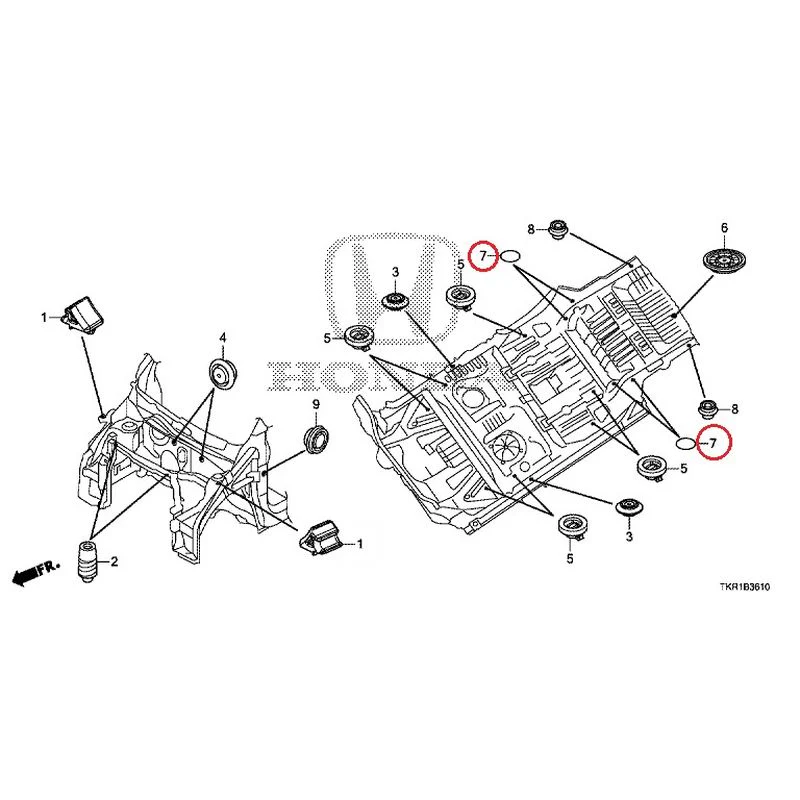 [NEW] JDM HONDA N-WGN JH3 2023 Grommets (Front) GENUINE OEM - Image 7