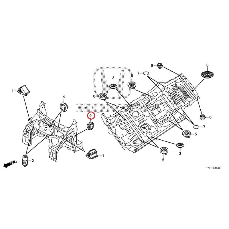 [NEW] JDM HONDA N-WGN JH3 2023 Grommets (Front) GENUINE OEM - Image 9
