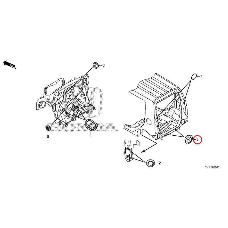 [NEW] JDM HONDA N-WGN JH3 2023 Grommets (Rear) GENUINE OEM - Image 4
