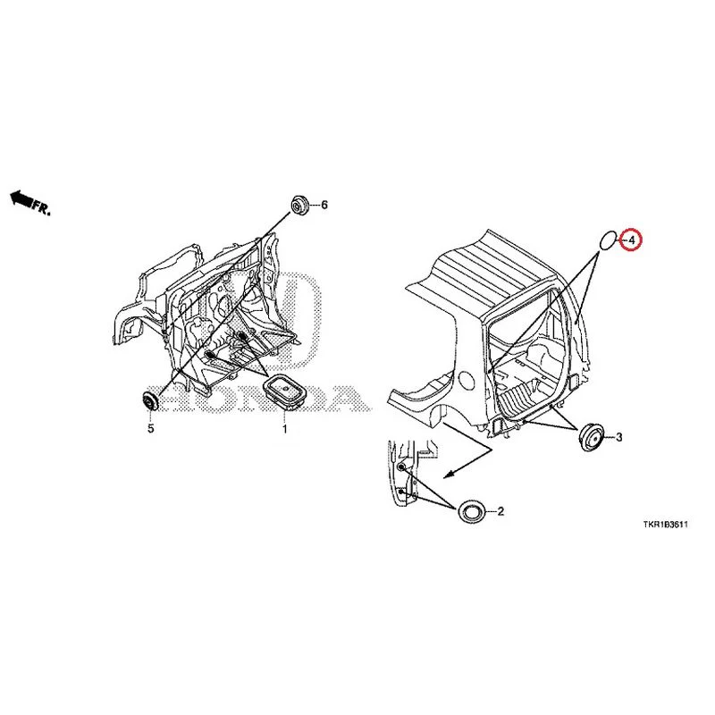 [NEW] JDM HONDA N-WGN JH3 2023 Grommets (Rear) GENUINE OEM - Image 5