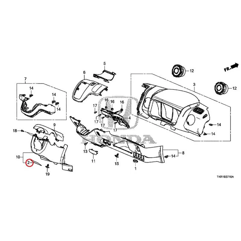 [NEW] JDM HONDA N-WGN JH3 2023 Instrument panel garnish (driver side) GENUINE OEM - Image 2