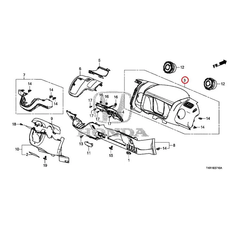 [NEW] JDM HONDA N-WGN JH3 2023 Instrument panel garnish (driver side) GENUINE OEM - Image 3