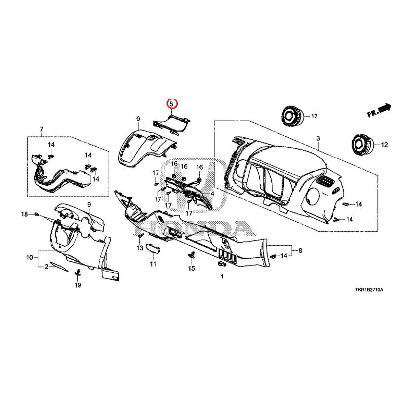 [NEW] JDM HONDA N-WGN JH3 2023 Instrument panel garnish (driver side) GENUINE OEM - Image 5