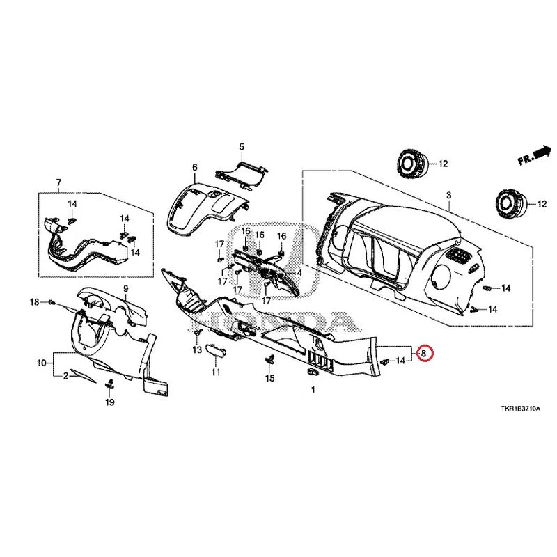 [NEW] JDM HONDA N-WGN JH3 2023 Instrument panel garnish (driver side) GENUINE OEM - Image 8