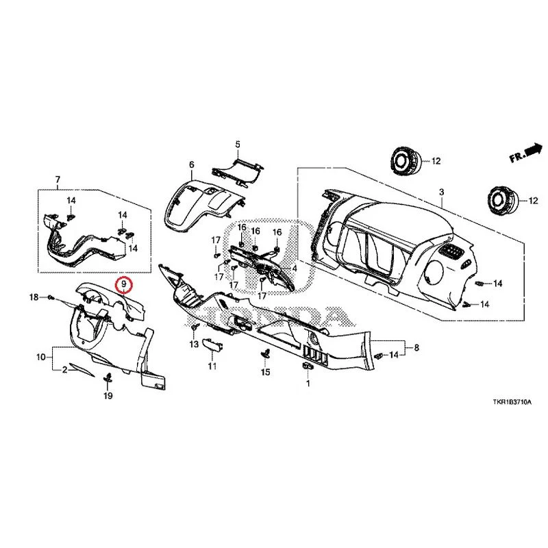[NEW] JDM HONDA N-WGN JH3 2023 Instrument panel garnish (driver side) GENUINE OEM - Image 9