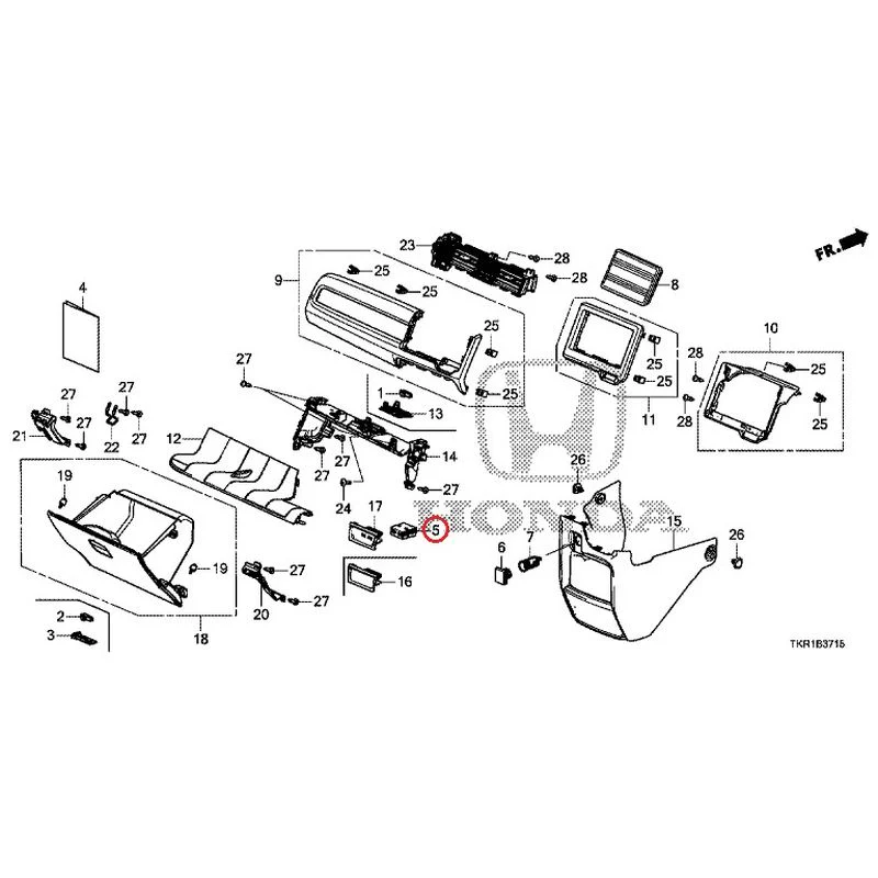 [NEW] JDM HONDA N-WGN JH3 2023 Instrument panel garnish (passenger side) GENUINE OEM - Image 2
