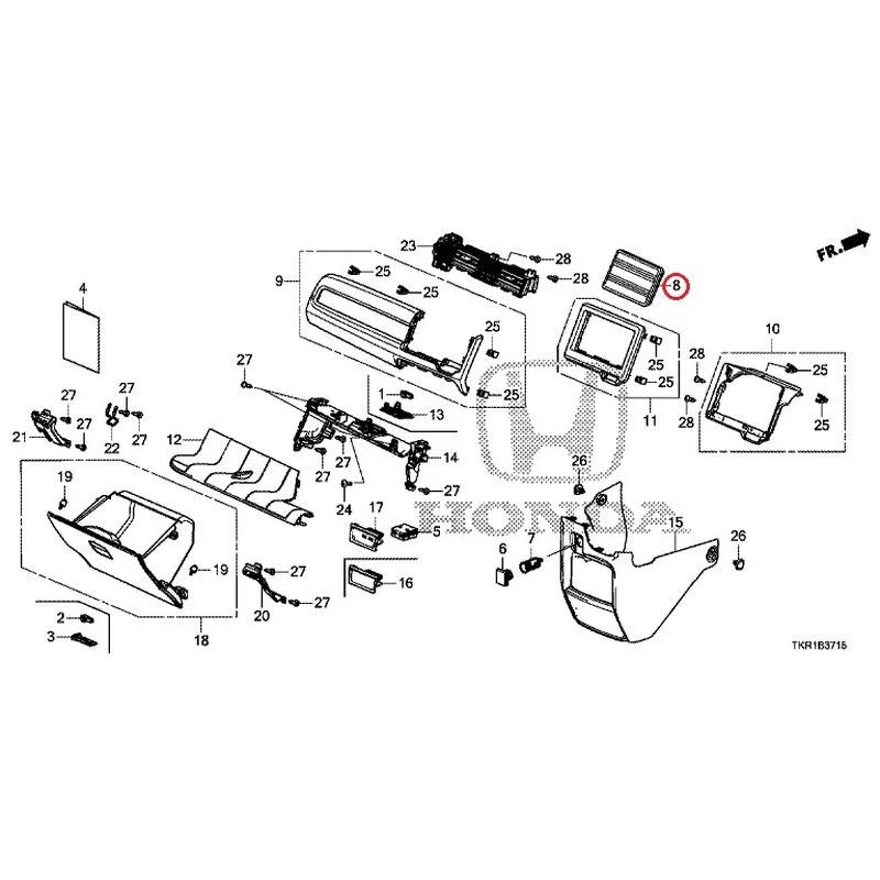 [NEW] JDM HONDA N-WGN JH3 2023 Instrument panel garnish (passenger side) GENUINE OEM - Image 5
