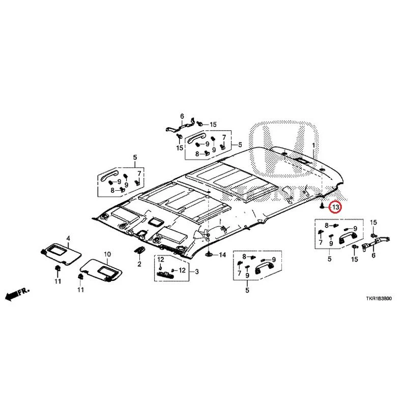[NEW] JDM HONDA N-WGN JH3 2023 Roof Lining GENUINE OEM - Image 14