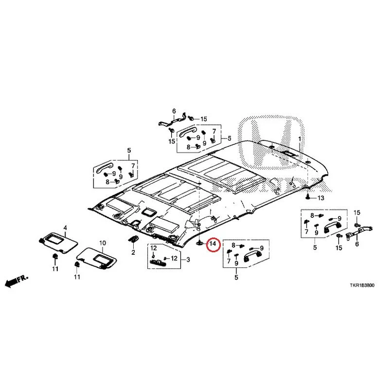 [NEW] JDM HONDA N-WGN JH3 2023 Roof Lining GENUINE OEM - Image 15