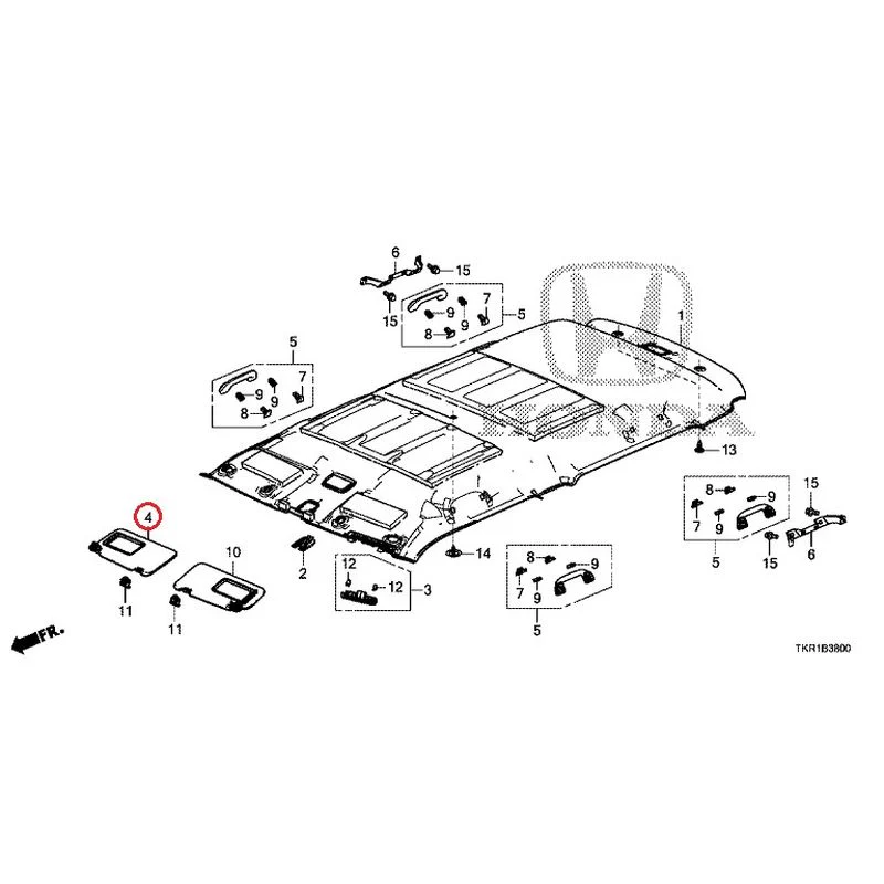 [NEW] JDM HONDA N-WGN JH3 2023 Roof Lining GENUINE OEM - Image 5