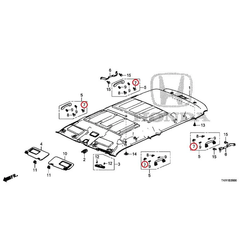[NEW] JDM HONDA N-WGN JH3 2023 Roof Lining GENUINE OEM - Image 8