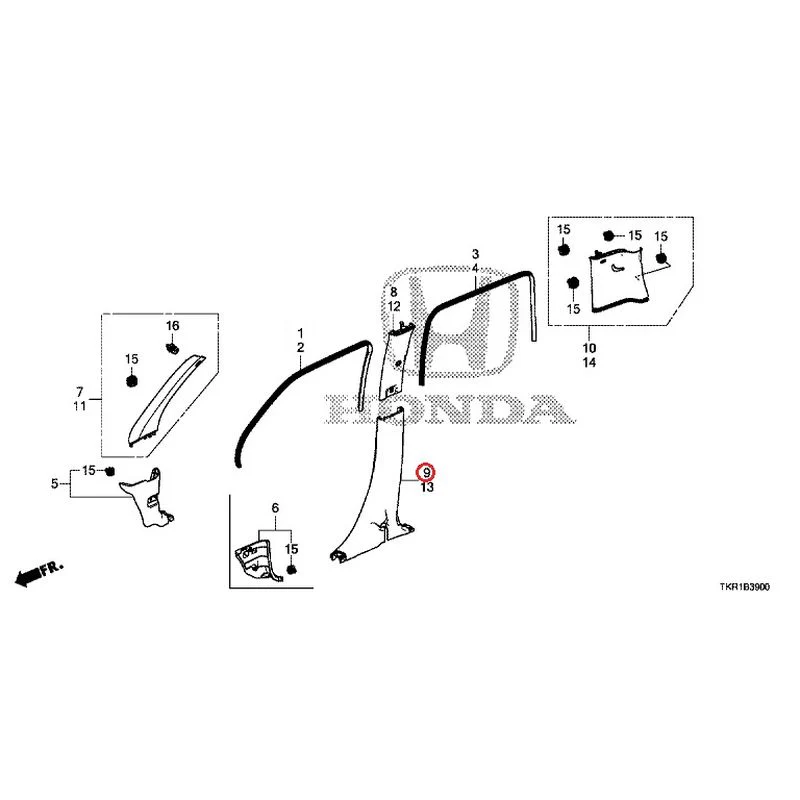 [NEW] JDM HONDA N-WGN JH3 2023 Pillar Garnish GENUINE OEM - Image 10