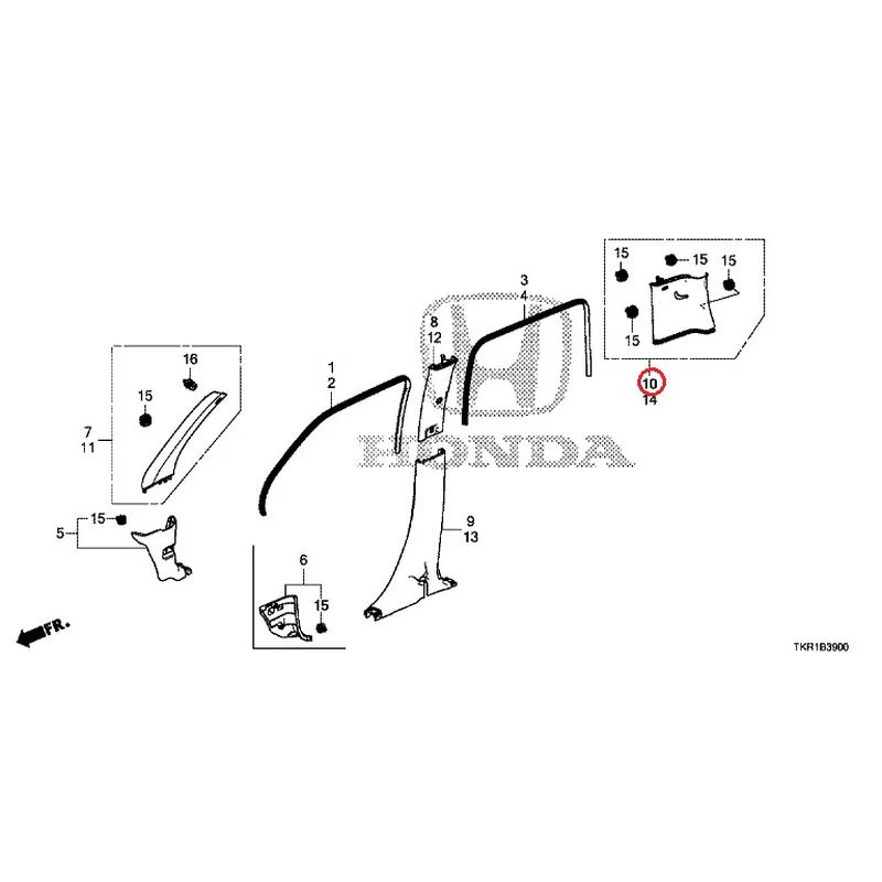 [NEW] JDM HONDA N-WGN JH3 2023 Pillar Garnish GENUINE OEM - Image 11
