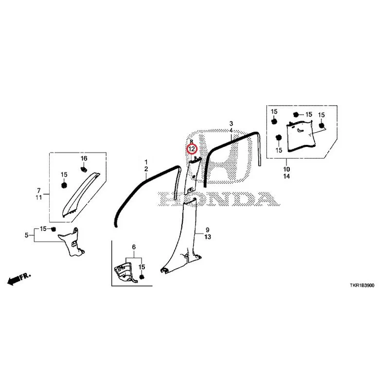 [NEW] JDM HONDA N-WGN JH3 2023 Pillar Garnish GENUINE OEM - Image 13