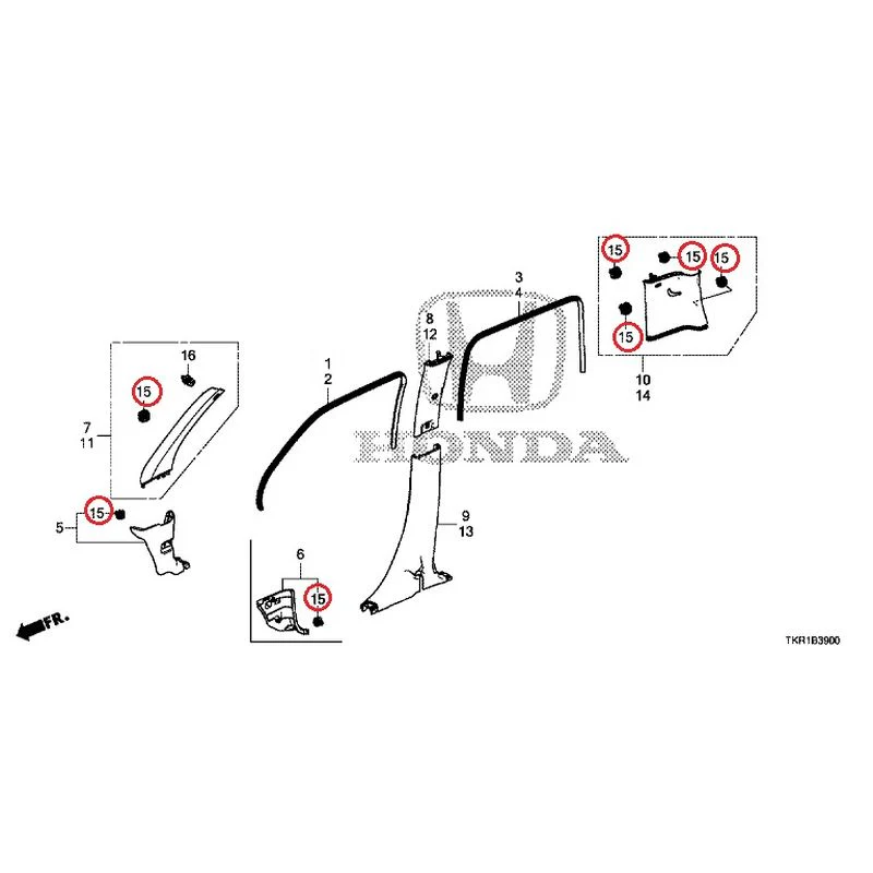 [NEW] JDM HONDA N-WGN JH3 2023 Pillar Garnish GENUINE OEM - Image 16