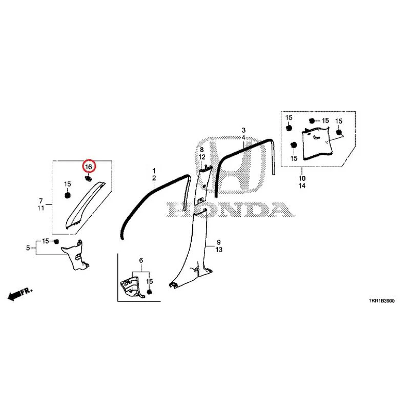 [NEW] JDM HONDA N-WGN JH3 2023 Pillar Garnish GENUINE OEM - Image 17