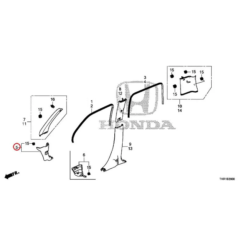 [NEW] JDM HONDA N-WGN JH3 2023 Pillar Garnish GENUINE OEM - Image 6