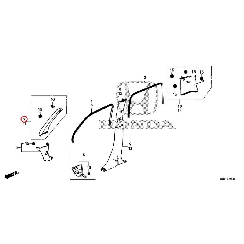 [NEW] JDM HONDA N-WGN JH3 2023 Pillar Garnish GENUINE OEM - Image 8