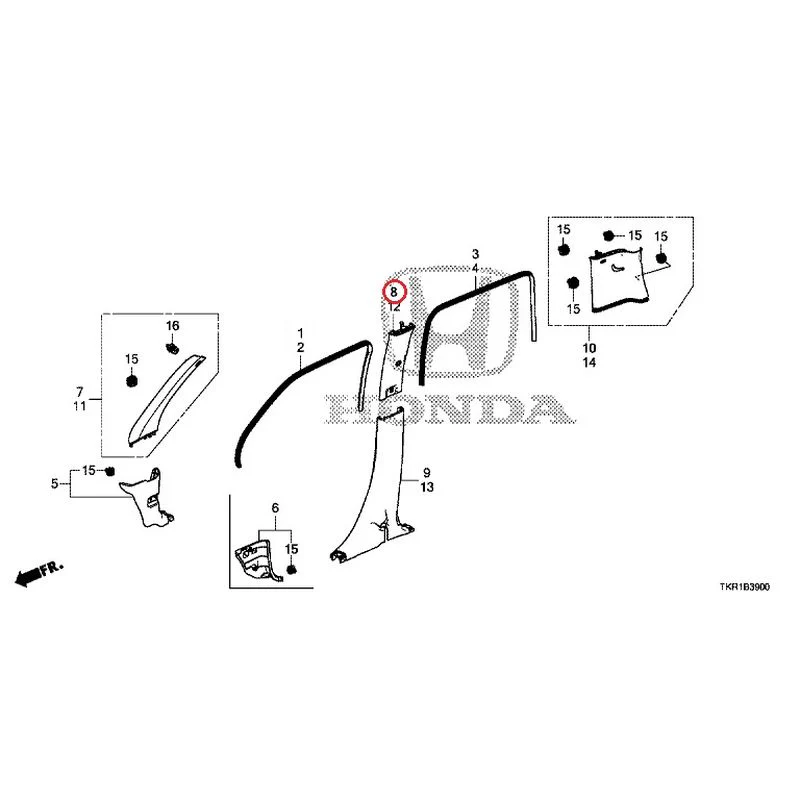 [NEW] JDM HONDA N-WGN JH3 2023 Pillar Garnish GENUINE OEM - Image 9