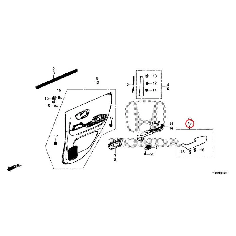 [NEW] JDM HONDA N-WGN JH3 2023 Rear Door Lining GENUINE OEM - Image 12