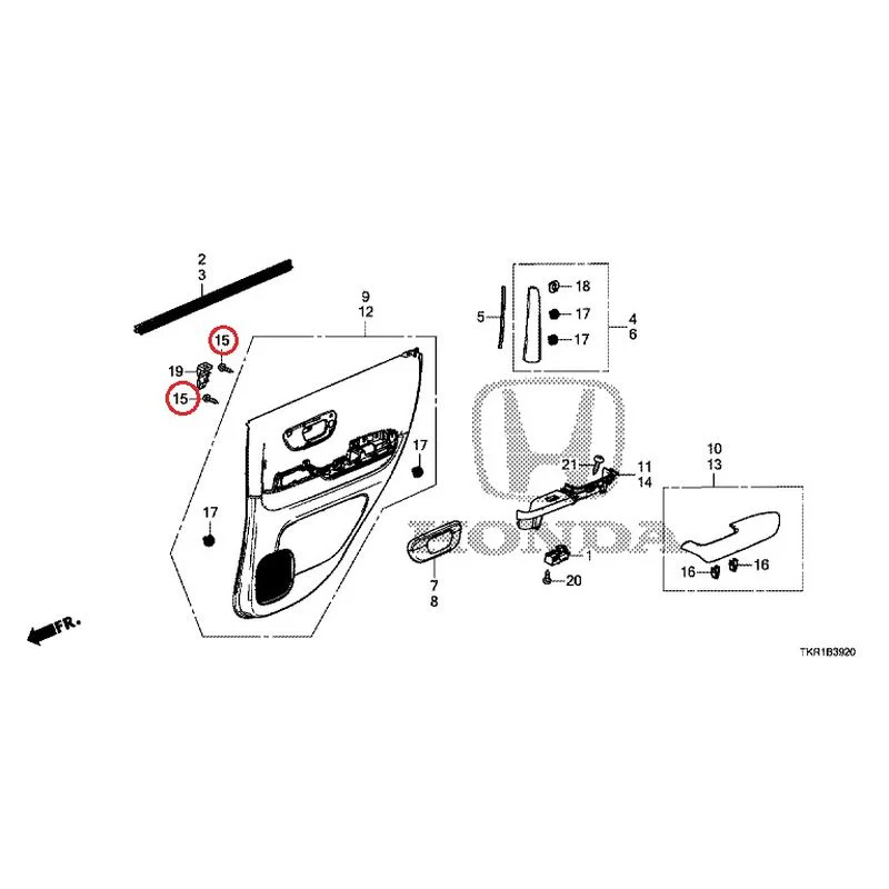 [NEW] JDM HONDA N-WGN JH3 2023 Rear Door Lining GENUINE OEM - Image 14