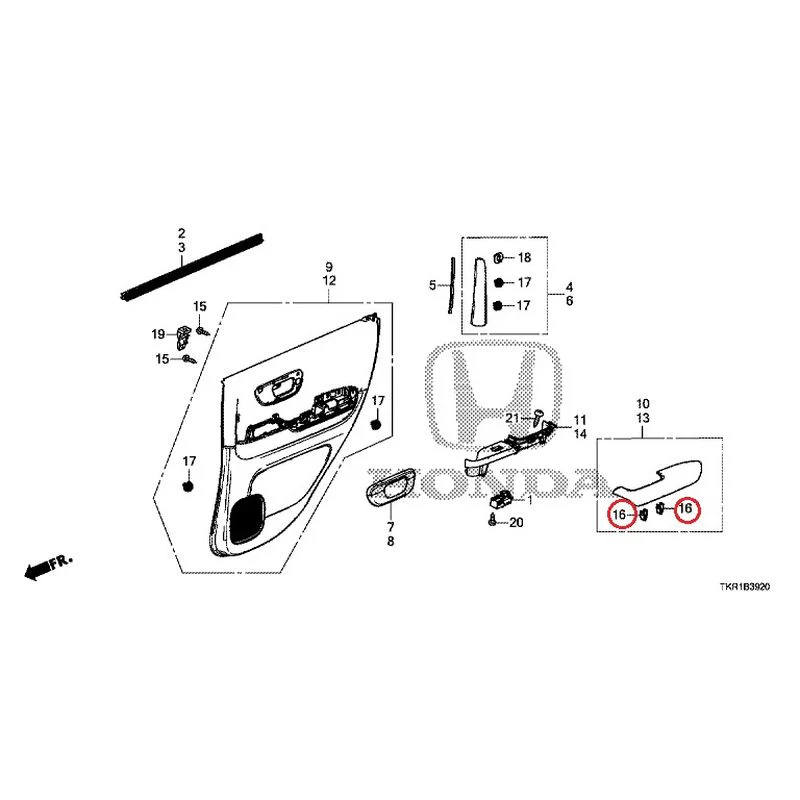 [NEW] JDM HONDA N-WGN JH3 2023 Rear Door Lining GENUINE OEM - Image 15