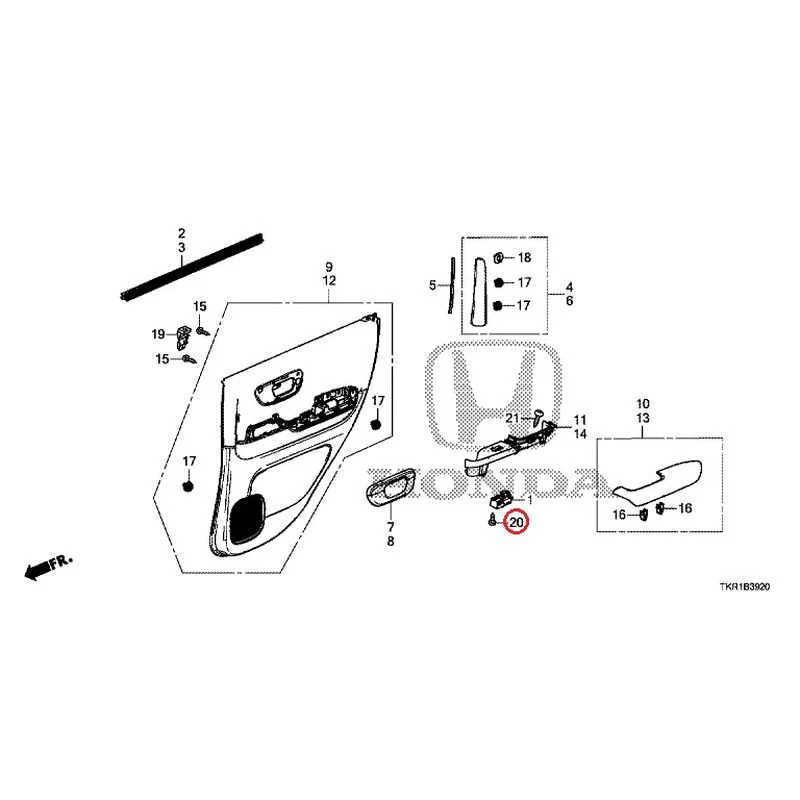 [NEW] JDM HONDA N-WGN JH3 2023 Rear Door Lining GENUINE OEM - Image 19