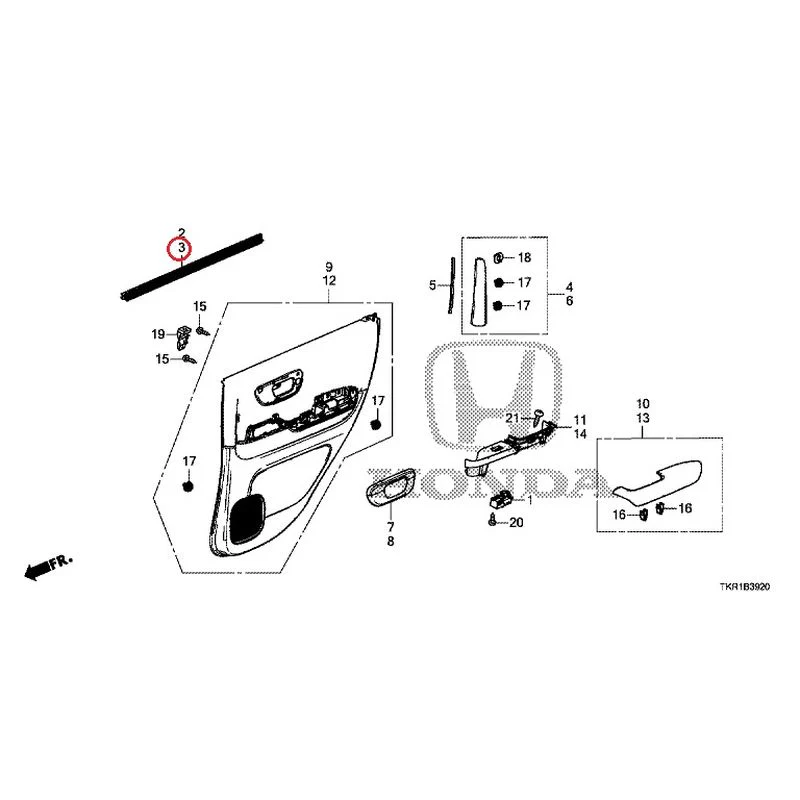 [NEW] JDM HONDA N-WGN JH3 2023 Rear Door Lining GENUINE OEM - Image 4