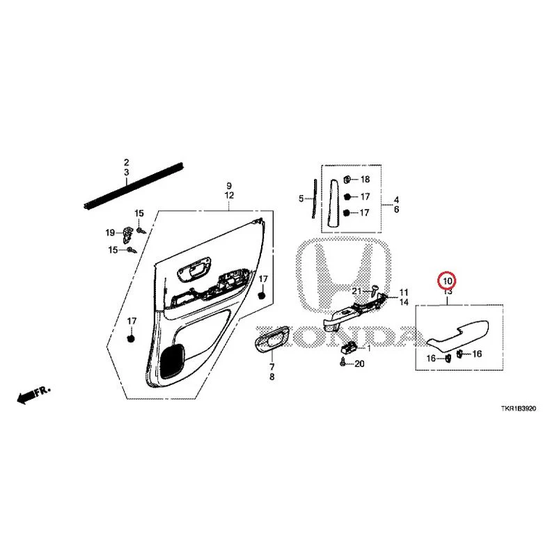 [NEW] JDM HONDA N-WGN JH3 2023 Rear Door Lining GENUINE OEM - Image 9
