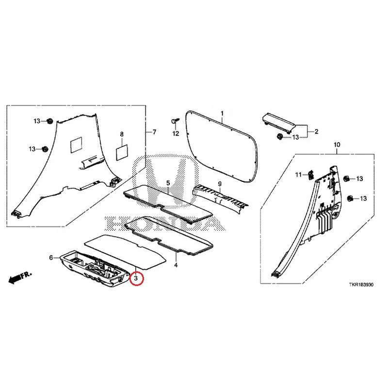 [NEW] JDM HONDA N-WGN JH3 2023 Side Lining GENUINE OEM - Image 4