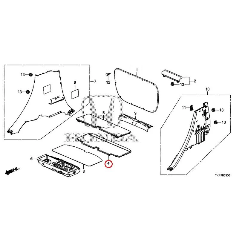 [NEW] JDM HONDA N-WGN JH3 2023 Side Lining GENUINE OEM - Image 5
